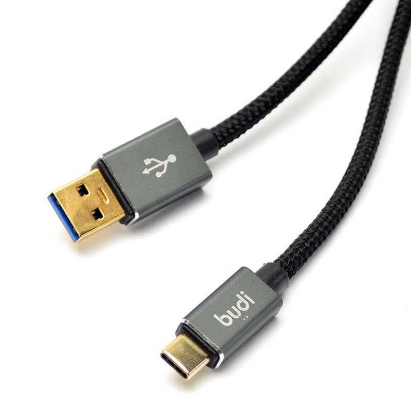 کابل فست شارژ BUDI M8J178T-BLK 3A Type-C 1.2m