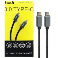 کابل تبدیل فست شارژ BUDI M8J178TT-BLK Type-C to Type-C 3A 1.2m