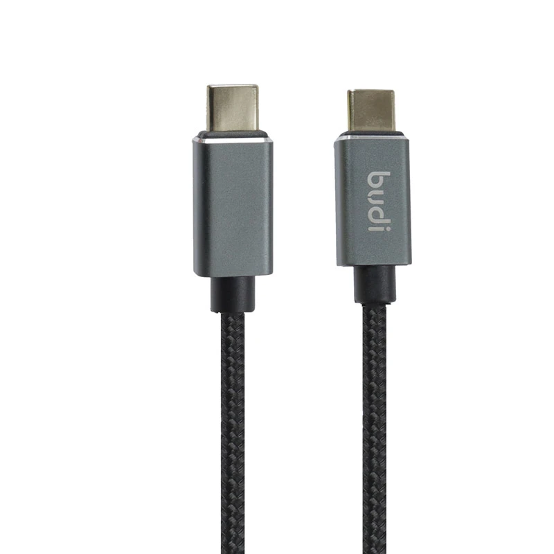 کابل تبدیل فست شارژ BUDI M8J178TT-BLK Type-C to Type-C 3A 1.2m