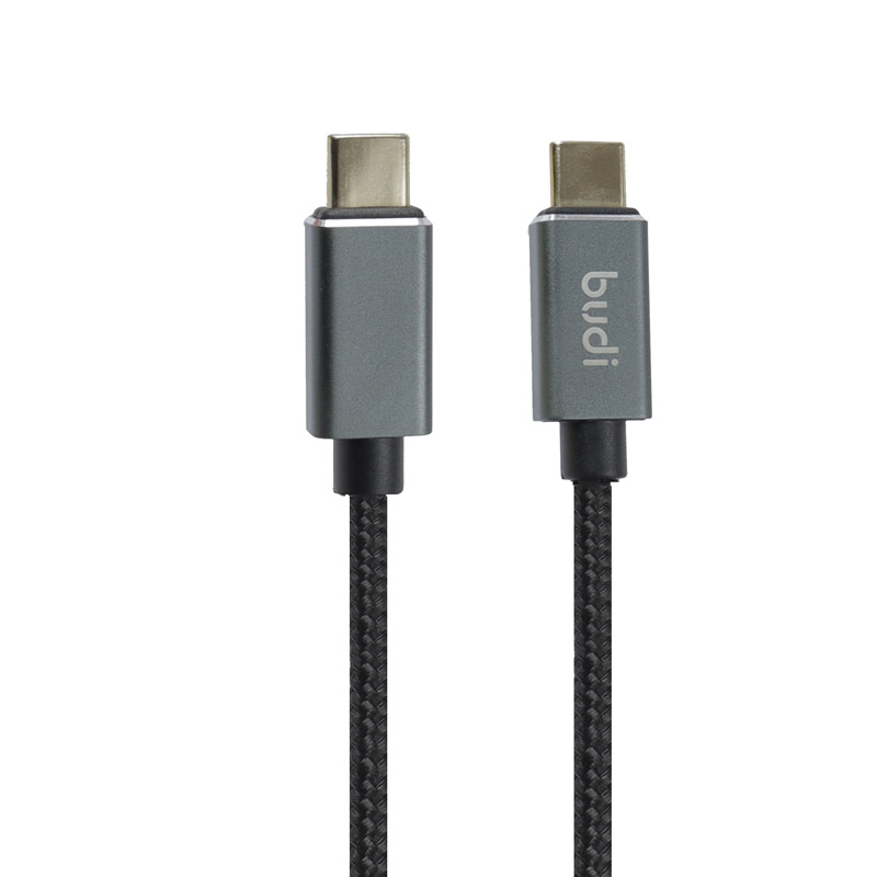 کابل تبدیل فست شارژ BUDI M8J178TT-BLK Type-C to Type-C 3A 1.2m