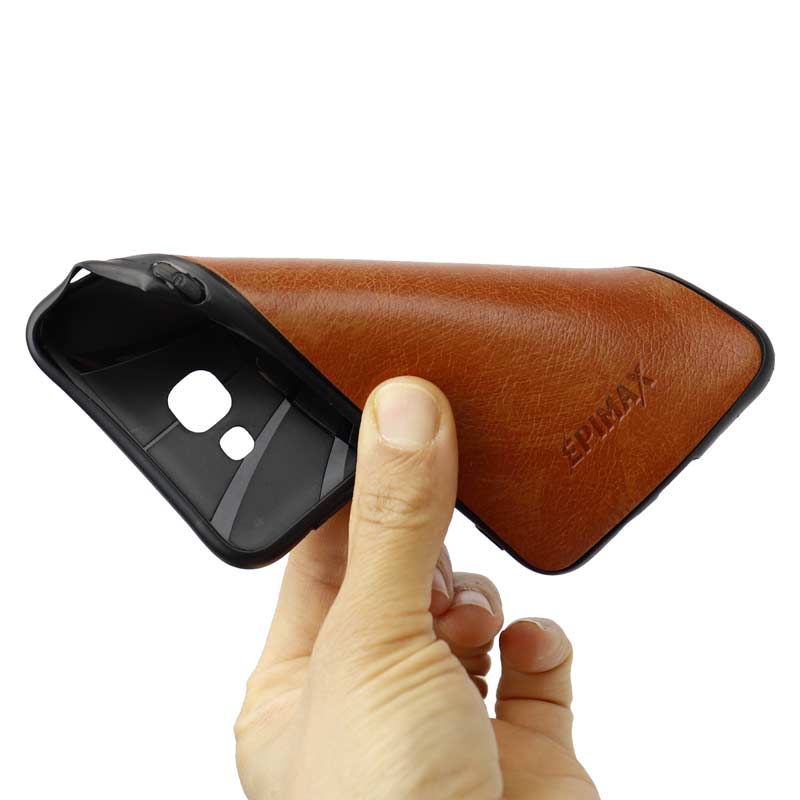 قاب چرمی قهوه ای EPIMAX سامسونگ J5 Prime