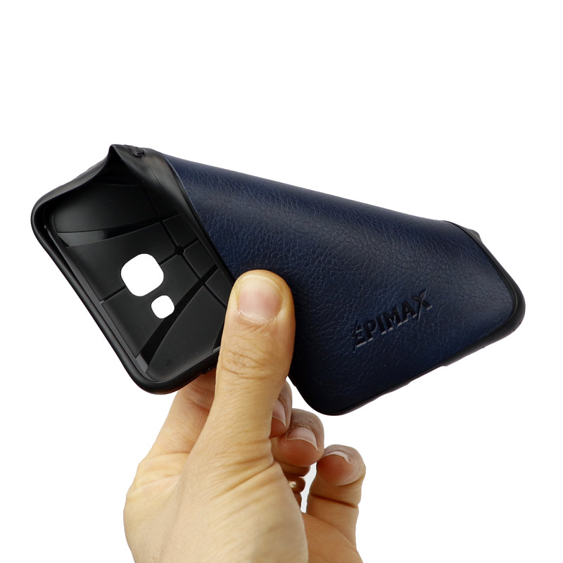 قاب چرمی آبی EPIMAX سامسونگ J5 Prime