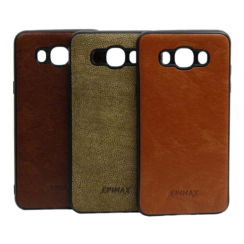 قاب چرمی قهوه ای EPIMAX سامسونگ J7 2016