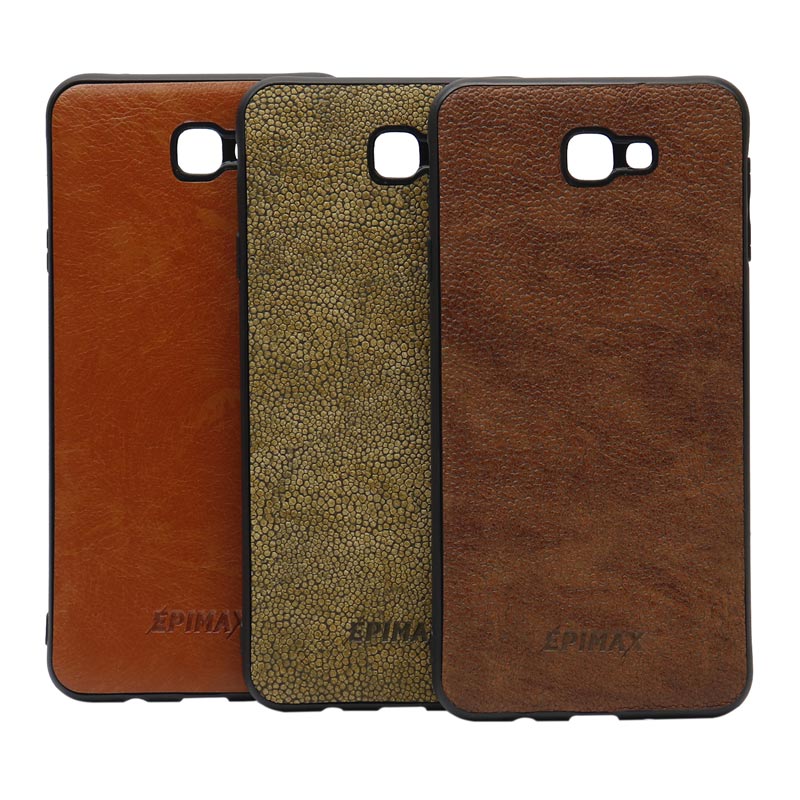 قاب چرمی قهوه ای EPIMAX سامسونگ J7 Prime