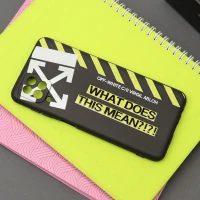قاب طرحدار محافظ لنزدار مشکی Off White سامسونگ A12