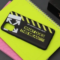 قاب طرحدار مشکی Off White سامسونگ A71