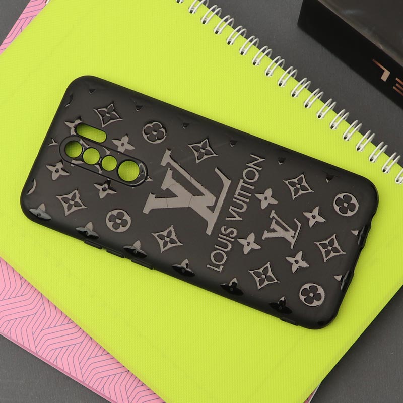 قاب طرحدار محافظ لنزدار مشکی LV شیائومی Redmi 9