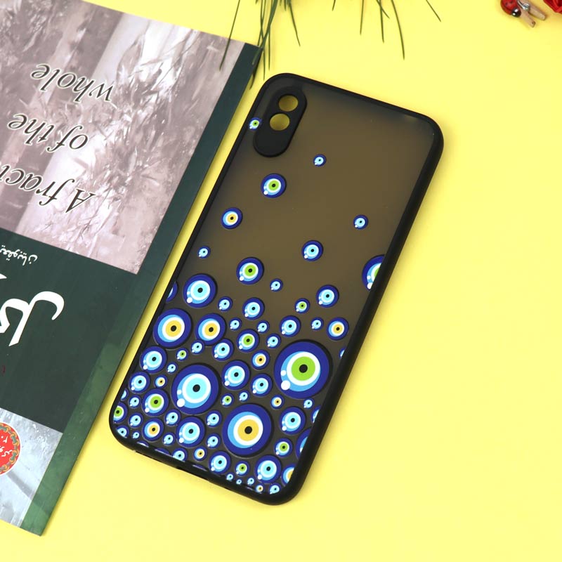 قاب PC مات محافظ لنزدار طرحدار چشم و نظر شیائومی Redmi 9A