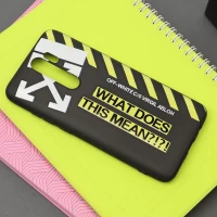 قاب طرحدار مشکی Off White شیائومی Redmi Note 8 Pro