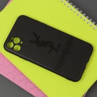 قاب طرحدار محافظ لنزدار مشکی YSL آیفون iPhone 11 Pro Max