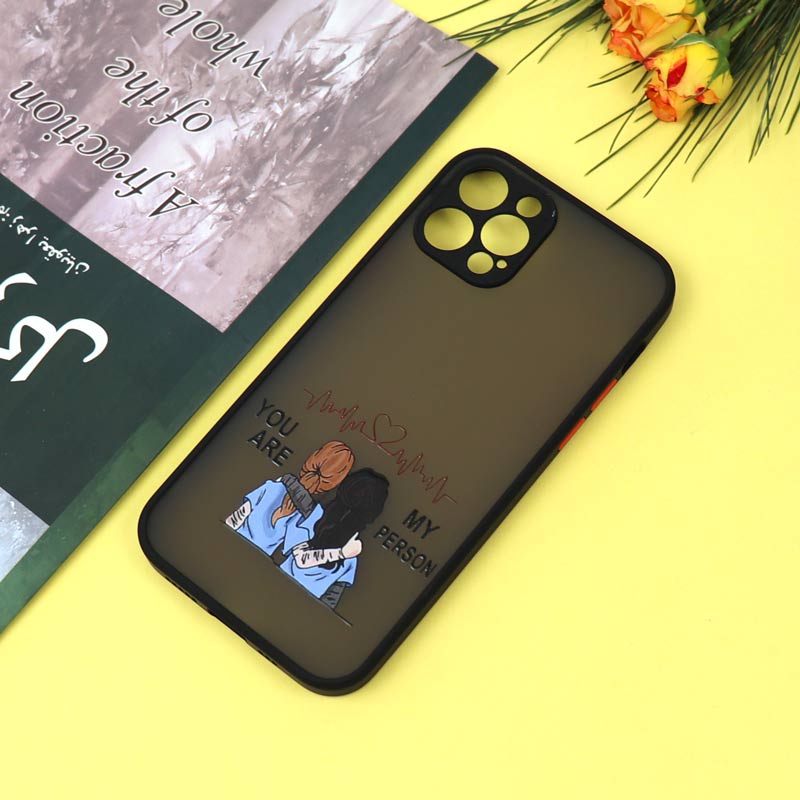 قاب PC مات محافظ لنزدار طرحدار Friends آیفون iPhone 12 Pro