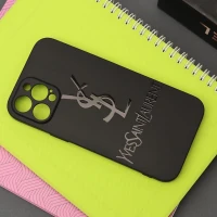 قاب طرحدار محافظ لنزدار مشکی YSL آیفون iPhone 12 Pro Max