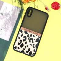 قاب PC مات محافظ لنزدار طرحدار پلنگی آیفون iPhone X/XS