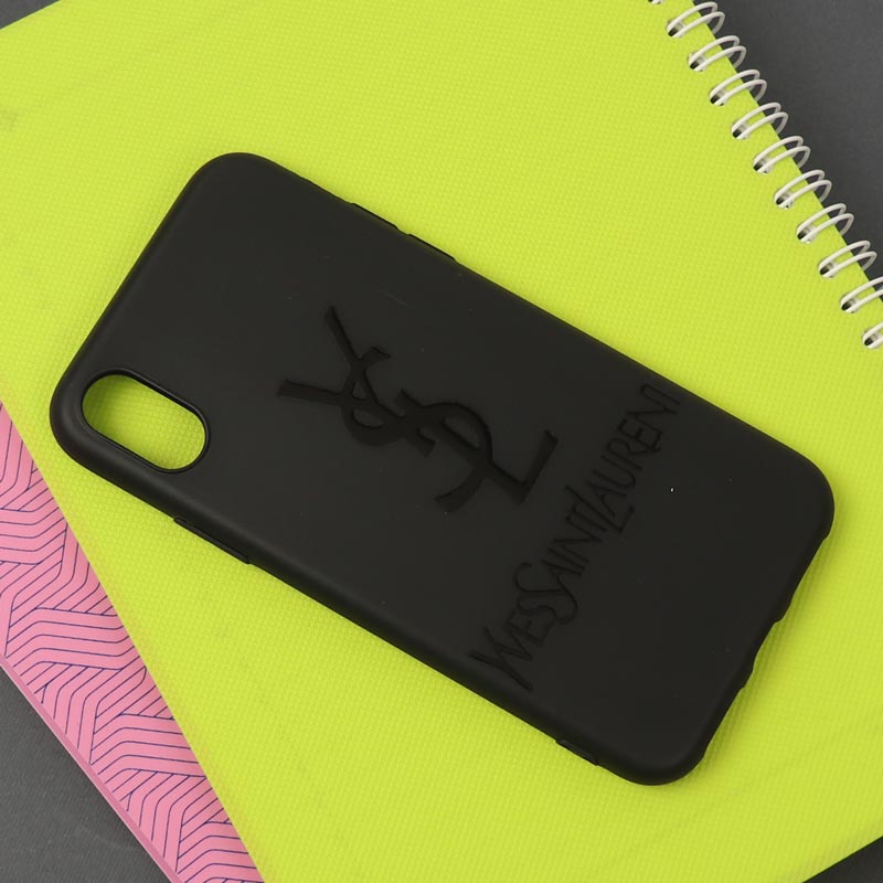 قاب طرحدار مشکی YSL آیفون iPhone X/XS