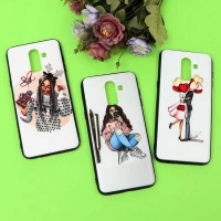 قاب فانتزی برجسته دخترانه سامسونگ A6 Plus سری 7