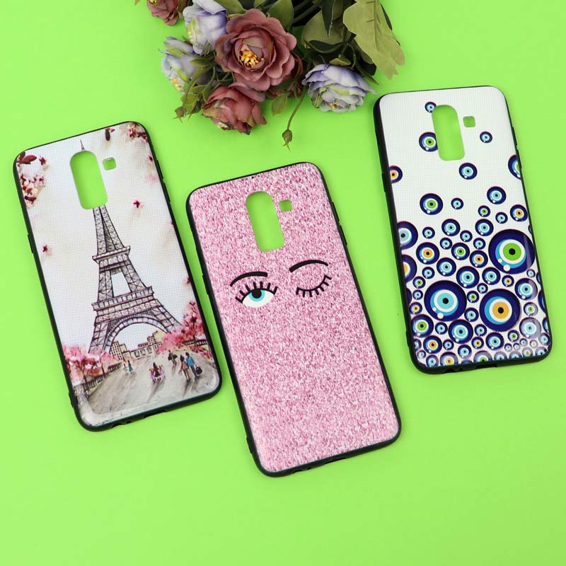 قاب فانتزی برجسته دخترانه سامسونگ A6 Plus سری 7