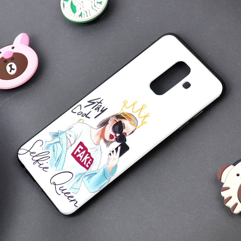 قاب فانتزی برجسته دخترانه سامسونگ A6 Plus سری 6