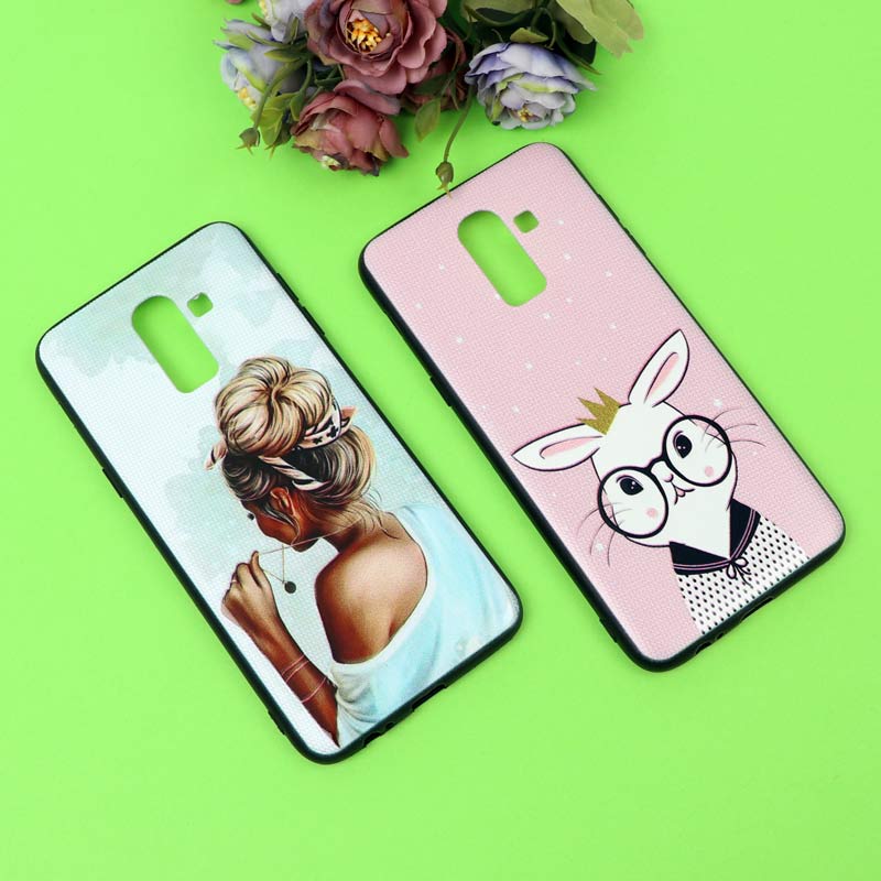 قاب فانتزی برجسته دخترانه سامسونگ A6 Plus سری 7