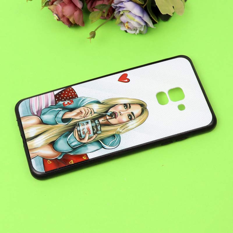 قاب فانتزی برجسته دخترانه سامسونگ A8 Plus سری 7