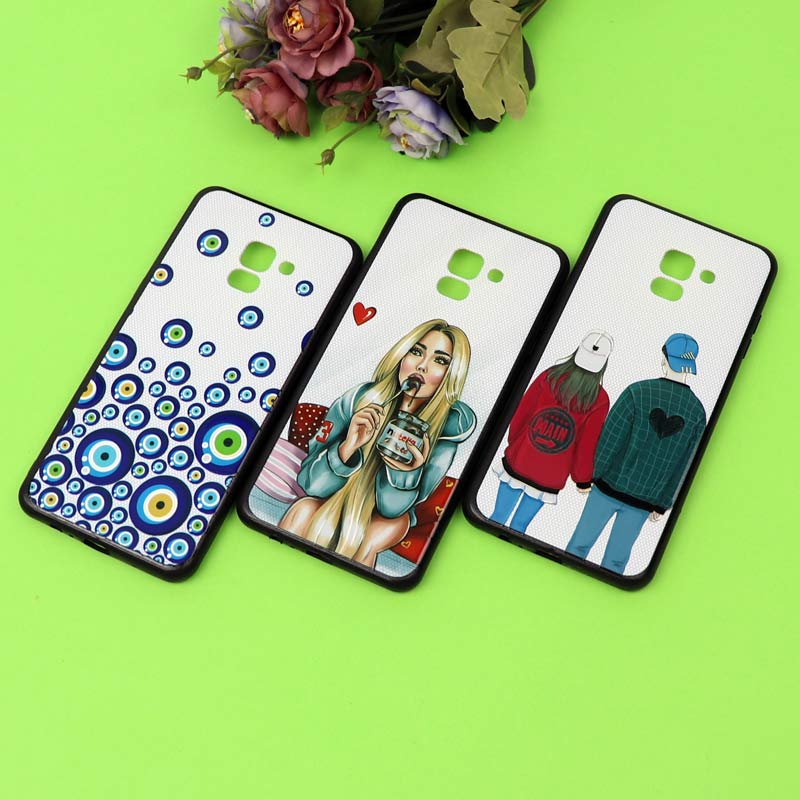 قاب فانتزی برجسته دخترانه سامسونگ A8 Plus سری 7