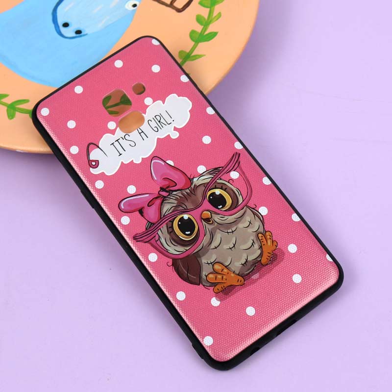قاب فانتزی برجسته دخترانه سامسونگ A8 Plus سری 3