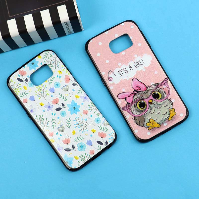 قاب فانتزی برجسته دخترانه سامسونگ S6 Edge سری 6