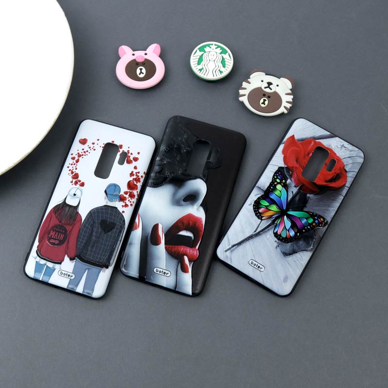 قاب فانتزی برجسته دخترانه سامسونگ S6 Plus سری 6