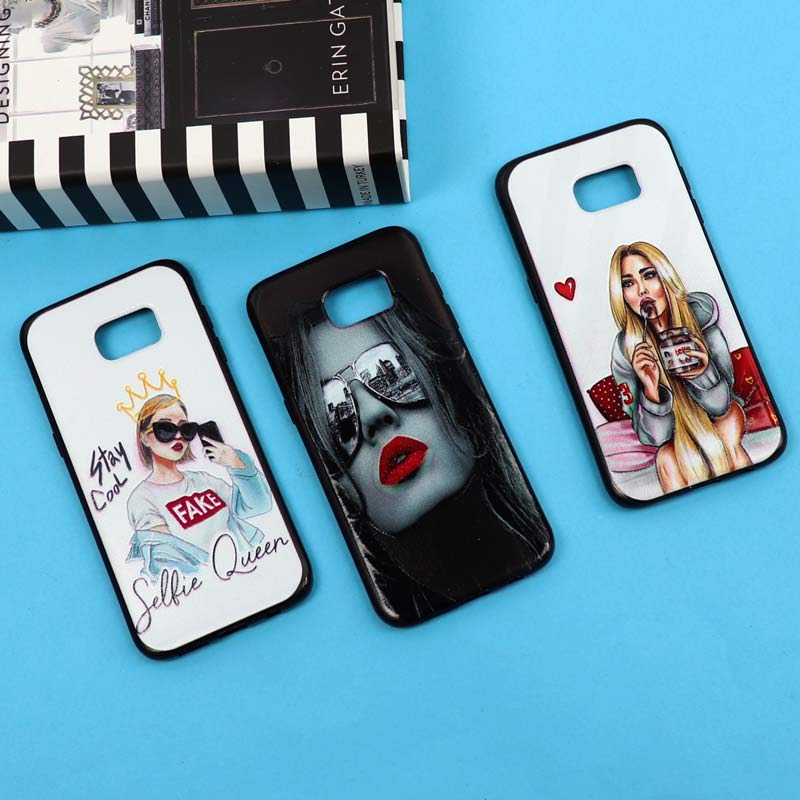 قاب فانتزی برجسته دخترانه سامسونگ S7 Edge سری 6