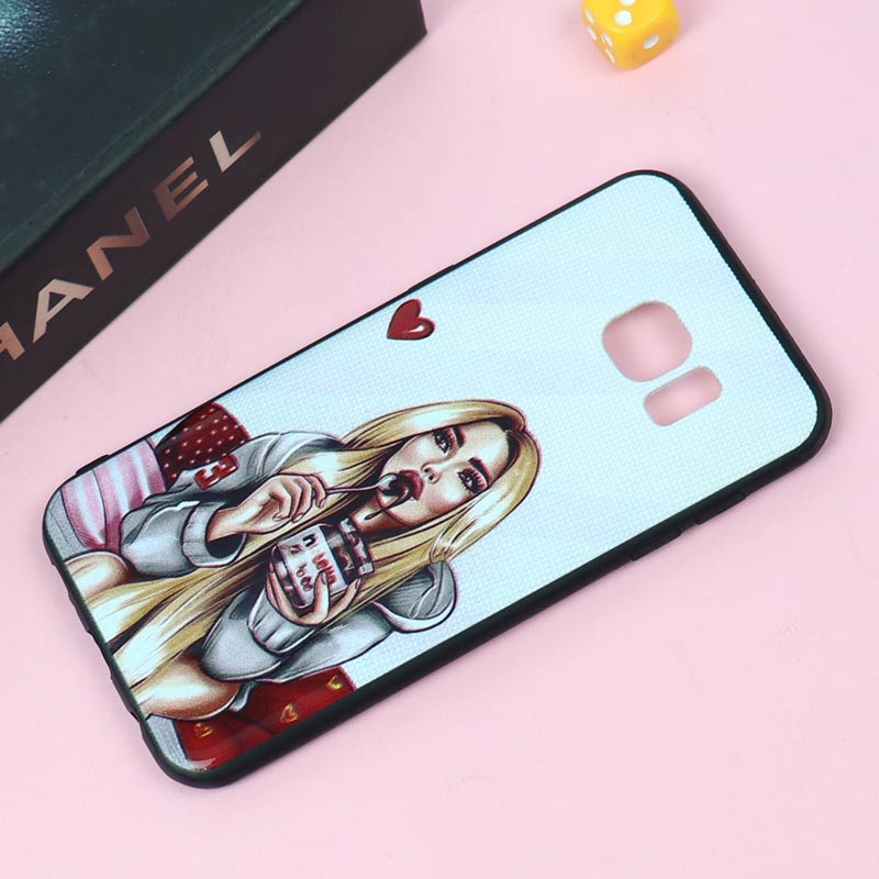 قاب فانتزی برجسته دخترانه سامسونگ S7 Edge سری 7