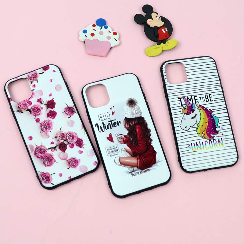 قاب فانتزی برجسته دخترانه آیفون iPhone 11 سری 7