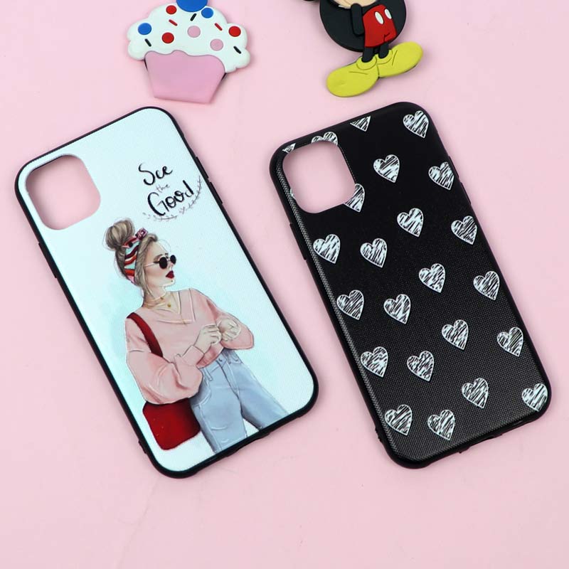قاب فانتزی برجسته دخترانه آیفون iPhone 11 سری 7