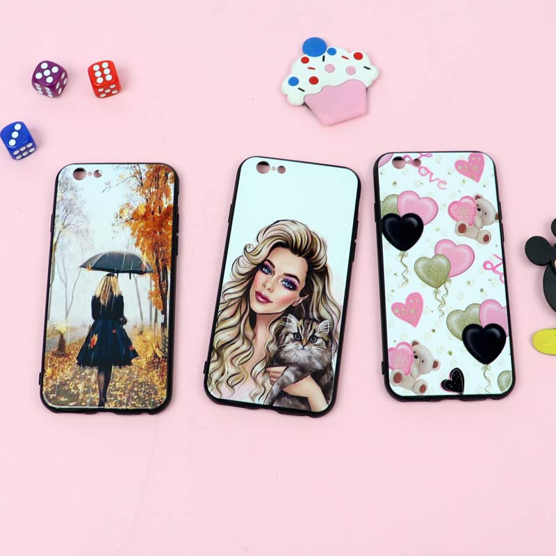 قاب فانتزی برجسته دخترانه آیفون iPhone 6/6s سری 7