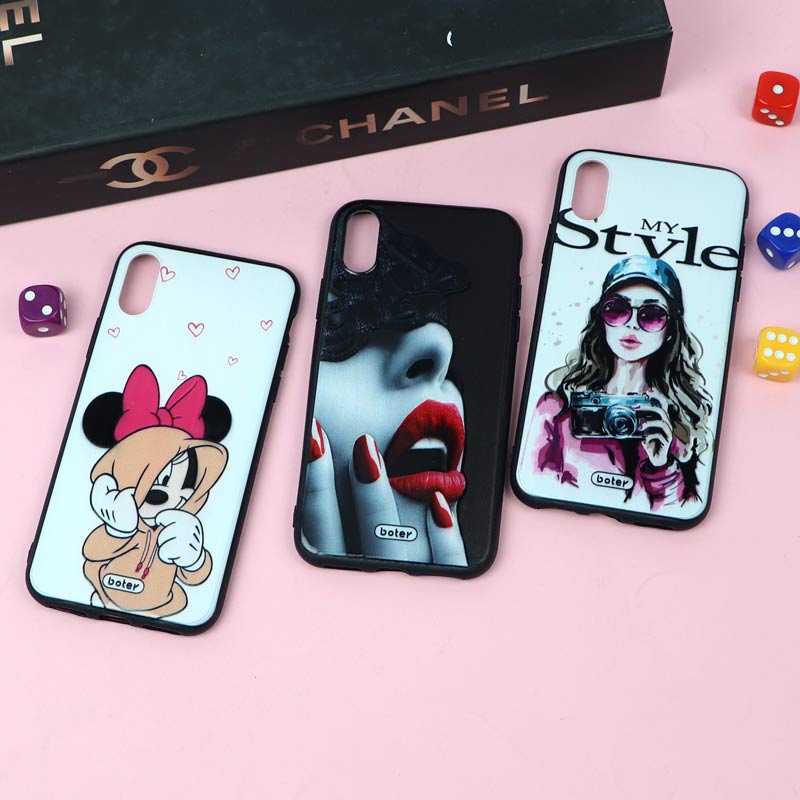 قاب فانتزی برجسته دخترانه آیفون iPhone X/XS سری 6