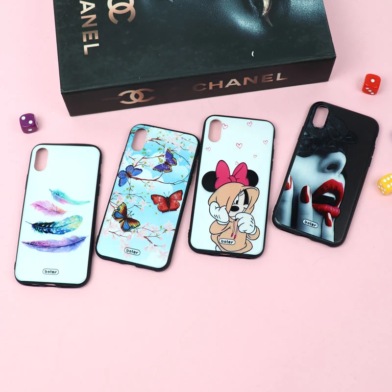 قاب فانتزی برجسته دخترانه آیفون iPhone X/XS سری 6