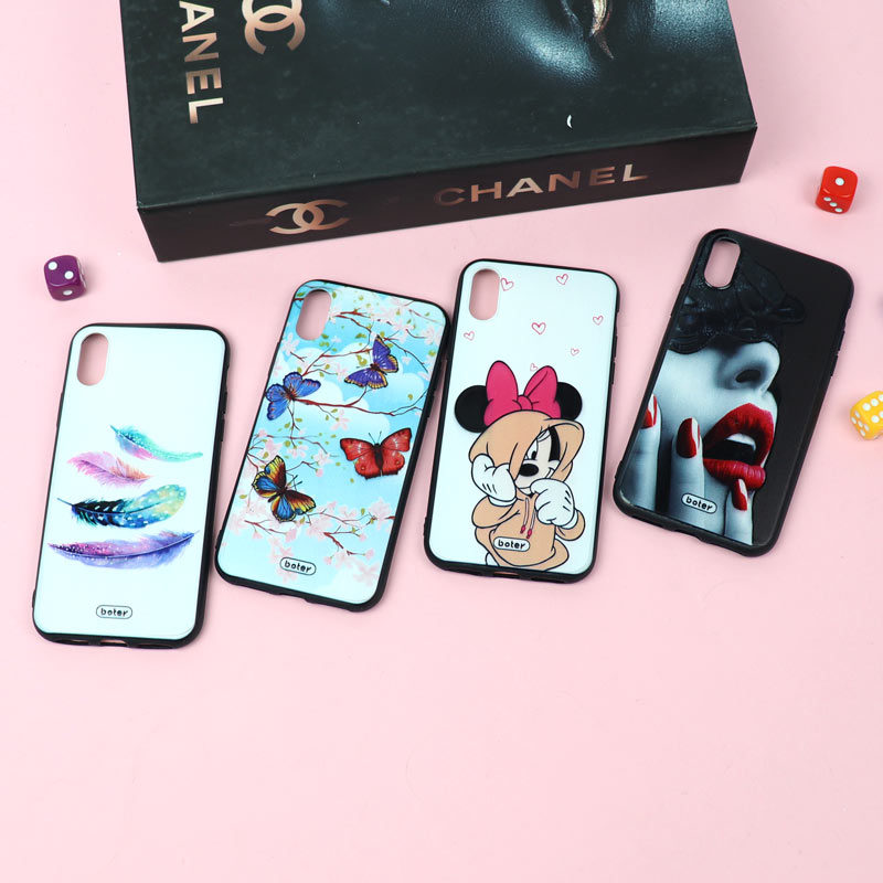 قاب فانتزی برجسته دخترانه آیفون iPhone X/XS سری 6