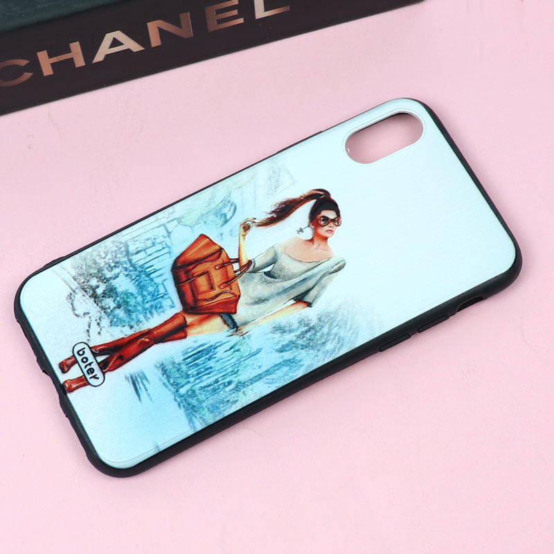 قاب فانتزی برجسته دخترانه آیفون iPhone X/XS سری 6