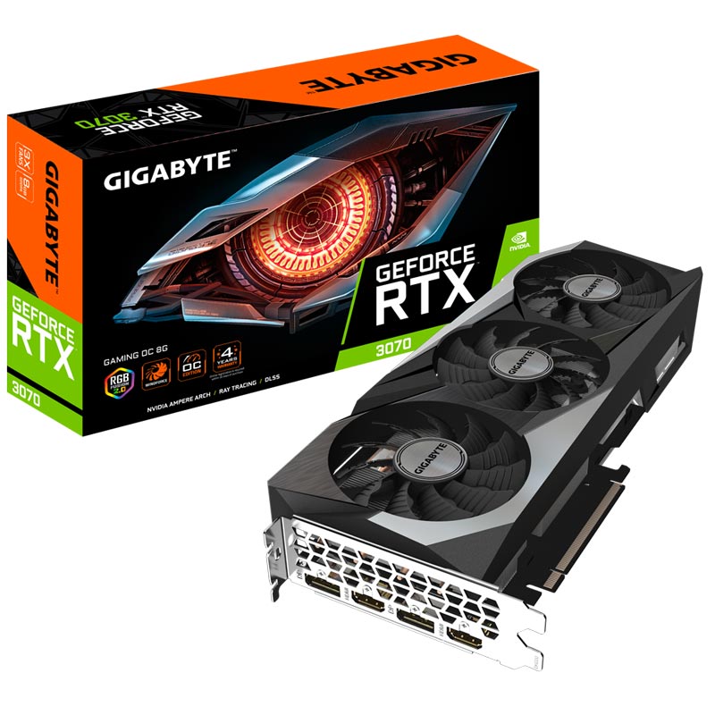 کارت گرافیک GIGABYTE GeForce RTX3070 O8G GDDR6 256Bit