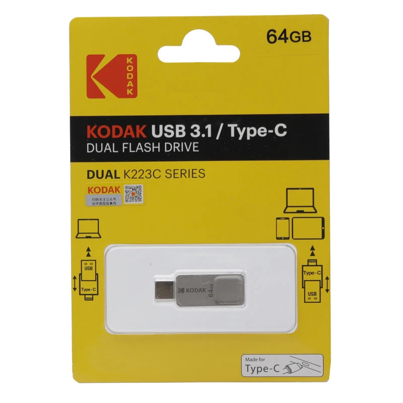 فلش ۶۴ گیگ کداک Kodak Dual K223C