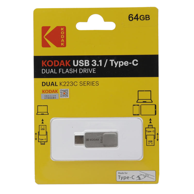 فلش ۶۴ گیگ کداک Kodak Dual K223C