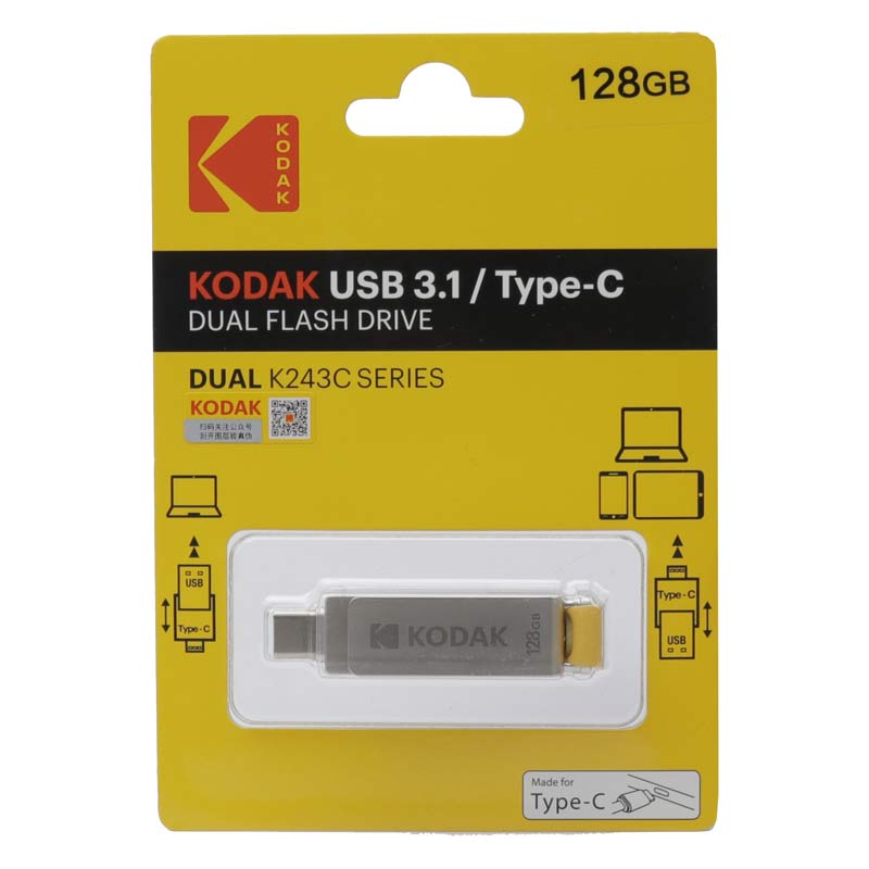فلش ۱۲۸ گیگ کداک Kodak Dual K243C OTG