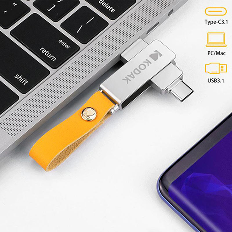 فلش 32 گیگ کداک Kodak Dual K243C OTG Type-C USB3.1