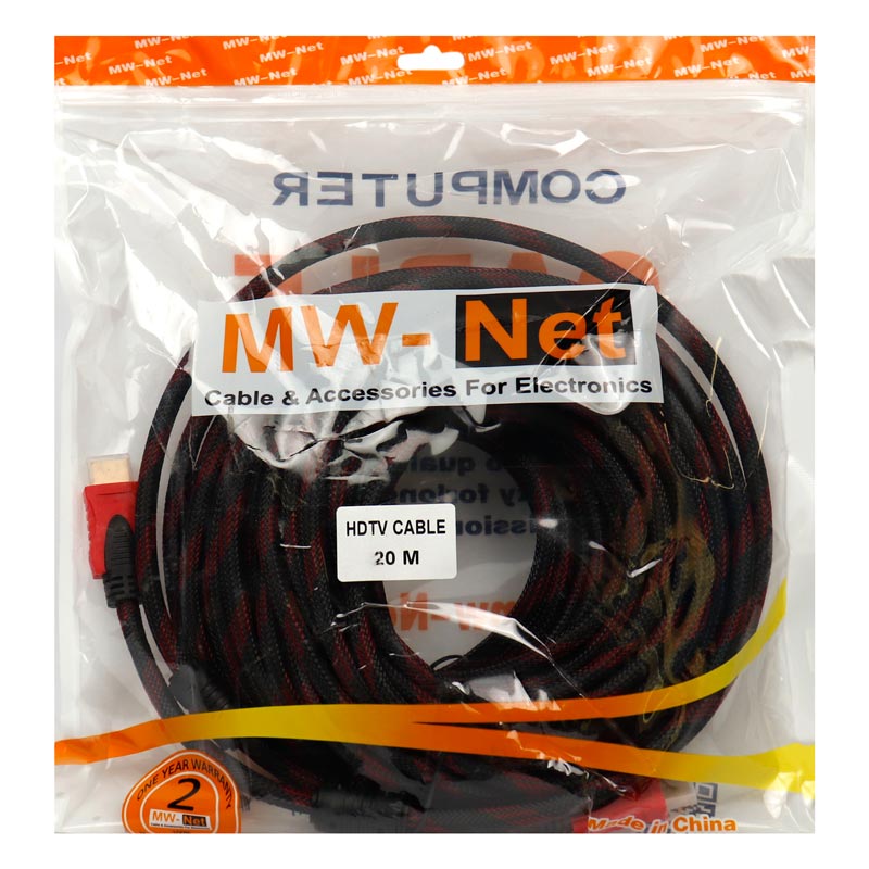 کابل HDMI پوست ماری MW-NET طول 20 متر