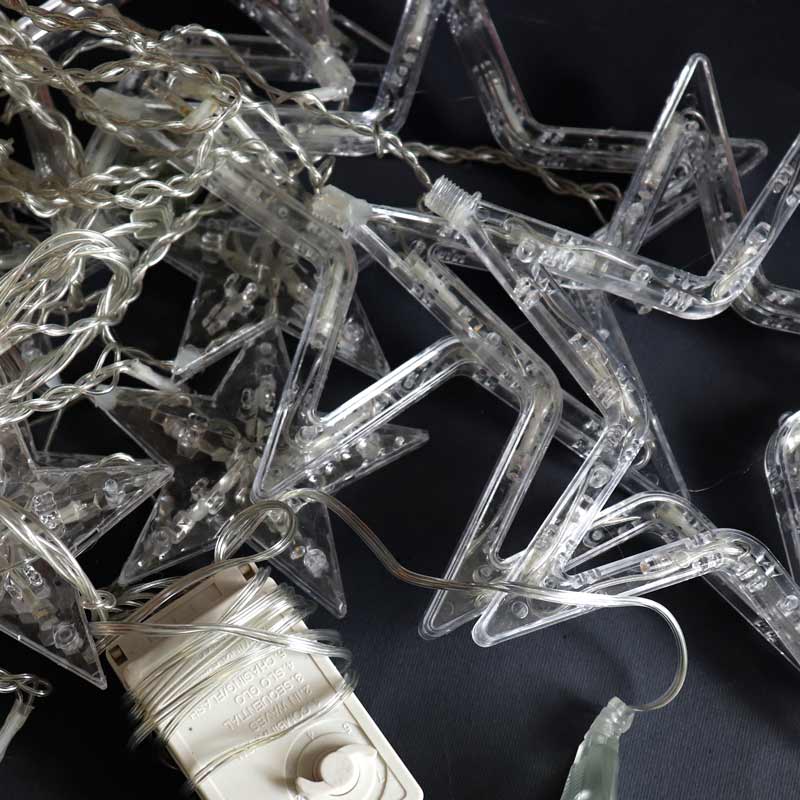 ریسه طرح ستاره پرده ای آفتابی ۳ متری