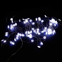 ریسه طرح دانه برف باتری خور مهتابی 3٫5 متری