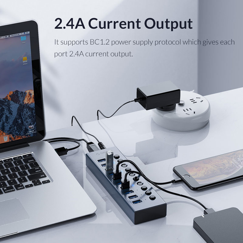 هاب 16 پورت USB3.0 اوریکو BT2U3-16AB