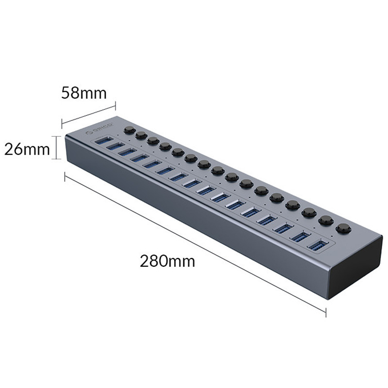 هاب 16 پورت USB3.0 اوریکو BT2U3-16AB