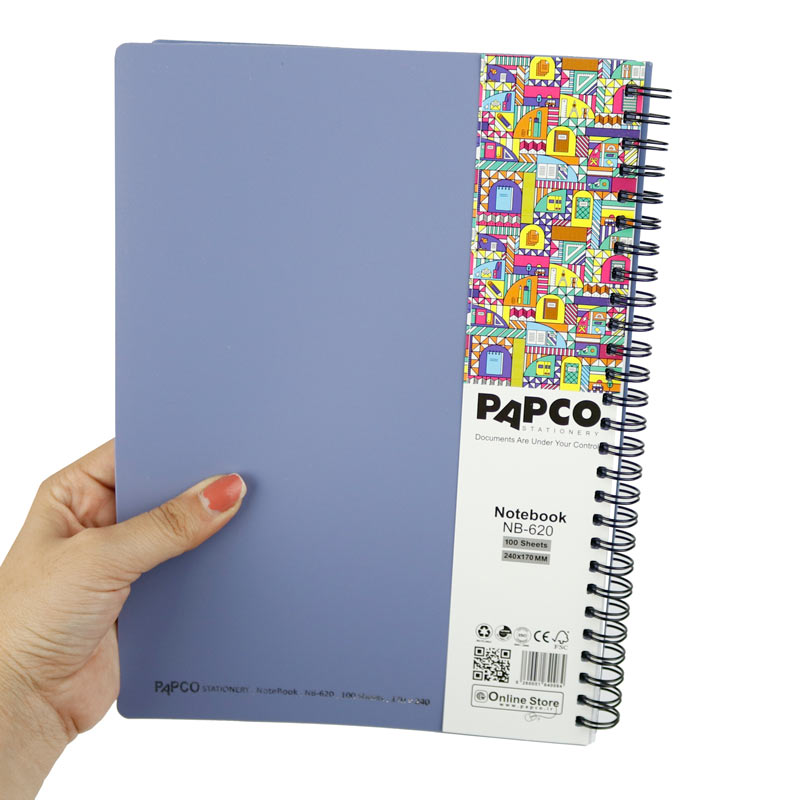دفتر سیمی 100 برگ پاپکو Papco NB-620