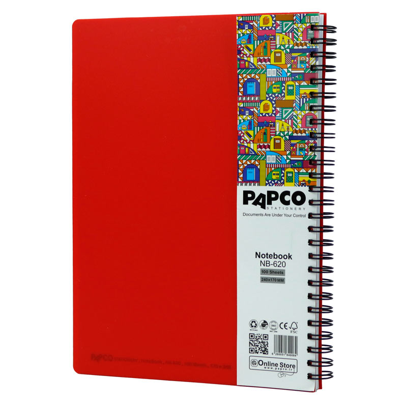 دفتر سیمی 100 برگ پاپکو Papco NB-620