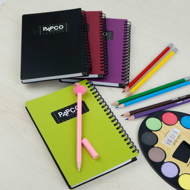 دفترچه یادداشت متالیک 100 برگ پاپکو Papco NB-647BC بغل بازشو