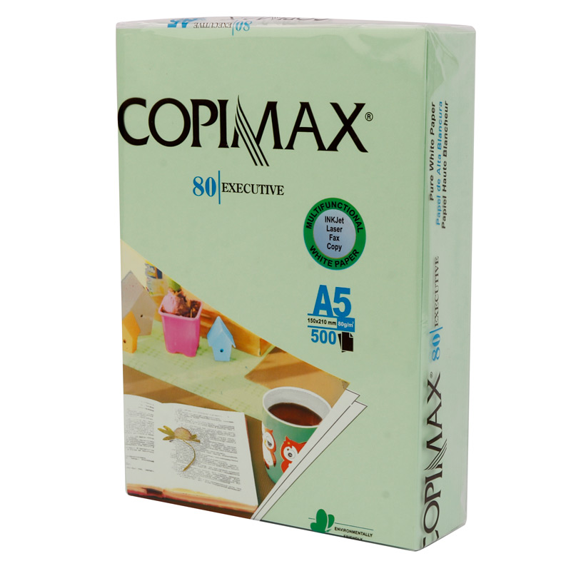 کاغذ A5 رنگی COPIMAX 80g بسته ۵۰۰ عددی
